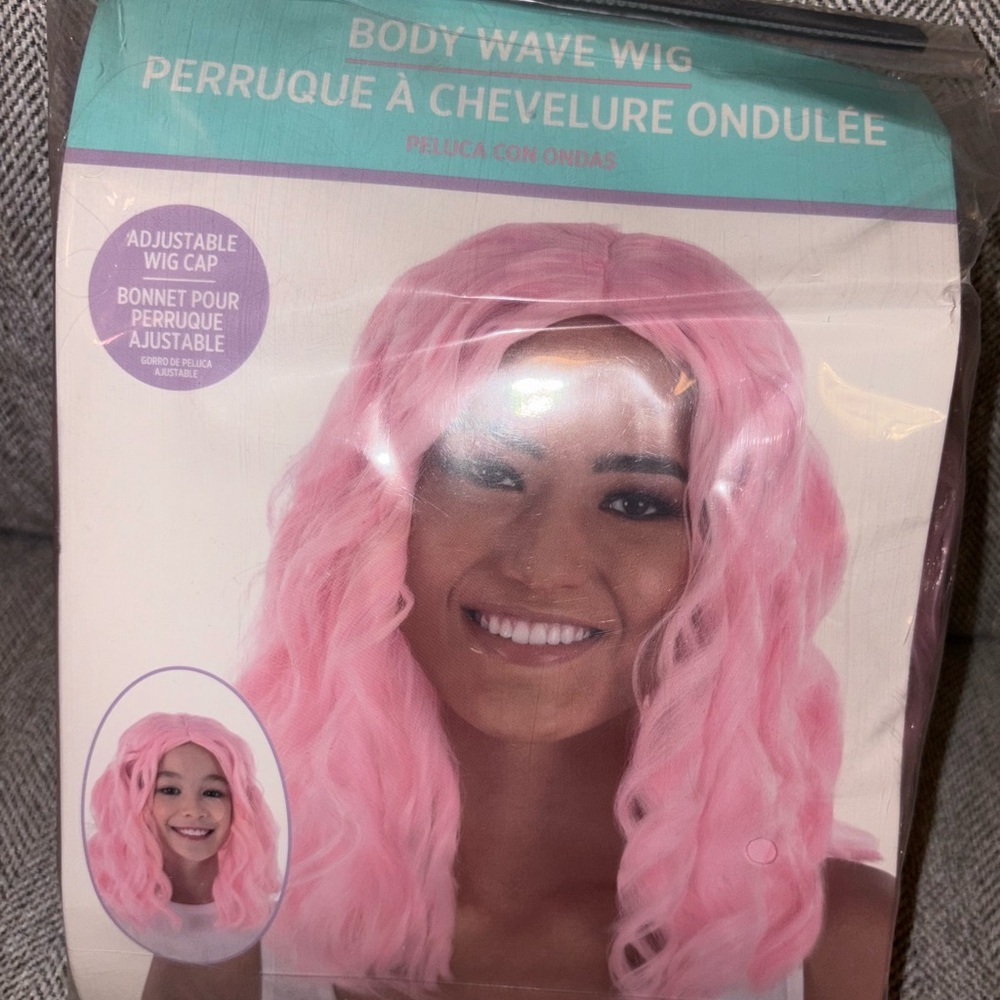 Pink wig Halloween costume